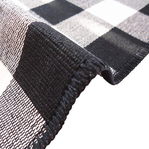 Levinis Cotton Placemats Set of 6 - Durable Buffalo Check Place Mats for Kitchen Table, Machine Washable