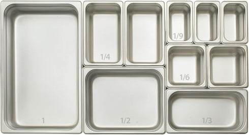 Winco SPJM-604 Anti-Jamming Steam Pan, 1/6 by 4-Inch, 24-Gauge, Stainless Steel