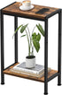 Narrow Side Table for Small Space, 2-Tier Slim End Table, Thin Nightstand,