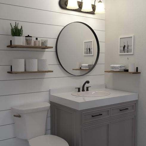 3 Sets DOLLFIO Floating Shelves, Wall Shelves, Wooden Floating Shelves for Wall Dcor, Wall Mounted Floating Bathroom