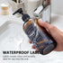 Set 16oz 12 (Set 6) Soap Dispenser Refillable Amber Glass Bottles with Brush Holder, Dish Scrub, Diatomite Tray
