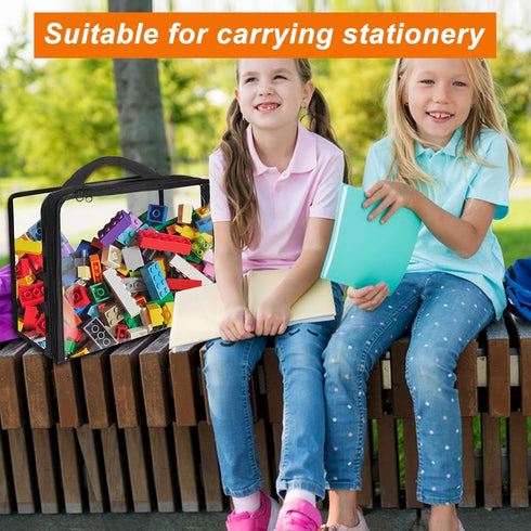 6 Pack Extra Large Toy Storage Bags, Waterproof PVC Organizing Bags with Zipper for Toys, Books, and Board Games