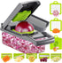 Ourokhome Vegetable Chopper, 12 in 1 Professional Mandoline Slicer for Kitchen, Multifunctional Food Chopper with 8