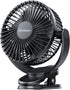 Dorobeen Portable Clip-On Fan, 5000mAh Battery Powered, 3 Speed Quiet Mini Desk Fan for Home Office Stroller Camping