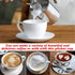 HOMEGOAL Chocolate(14-Ounce/400ml) Milk Frother, Stainless Steel Manual Milk Foamer, Handheld Coffee Milk Frothing