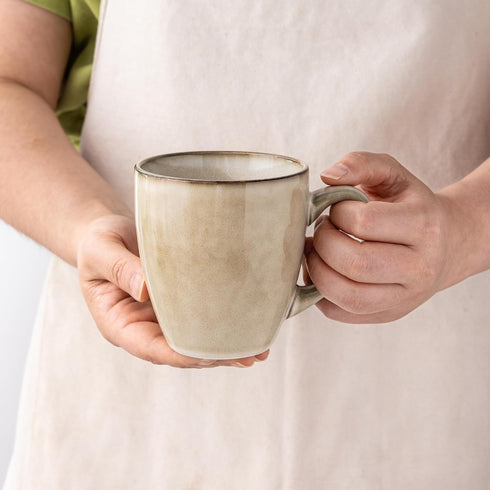 Set 6, 12oz Set GBHOME Ceramic Coffee Mugs of Stoneware Coffee Mugs For Dad Mom Women MEN, Light Weight Coffee Cups