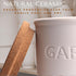 Okavango Countertop 16oz) Garlic Keeper - White Ceramic Container with cork lid - Garlic Storage - Garlic Holder