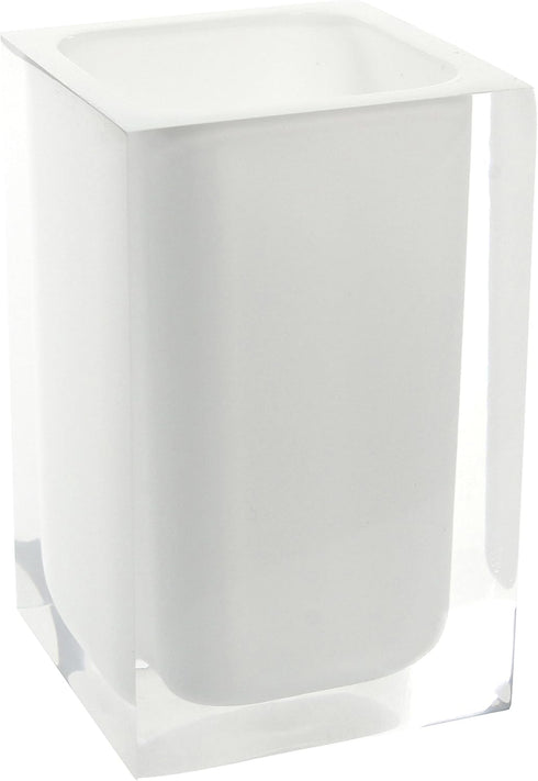 Gedy Rainbow Square Toothbrush Holder, White