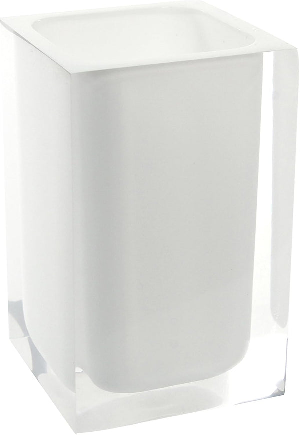 Gedy Rainbow Square Toothbrush Holder, White