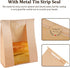 50 Packaging Giving14 8.3 3.3 Pcs Bread Bags with Window Bread Bags for Homemade Bread Sourdough with Metal Tin Strip