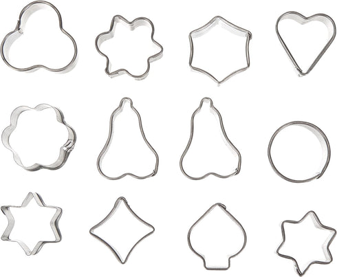 Zenker Mini-Cookie Cutter "Patisserie", Set of 12, Silver