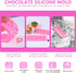 OBTANIM 3D Embossed Silicone Fondant Chocolate Mold Number 0-9 with Stick Hole for DIY Birthday Cake Decorating