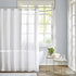 Madison Park Anna Sheers Shower Curtain, Textured Striped Design, 72x72", Ivory