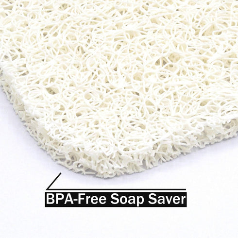 Bar Soap Dish Holder for Shower - Stainless Steel Rust Proof Self-Draining with White Soap Saver Pad