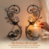 Birminwind Set 2 Farmhouse Wall Candle Sconces of - Distressed Candle Holder Wall Mounted for Pillar - Vintage Metal