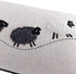 JWH Decorative Animal Embroidery Sheeps Pillow Cover, Cotton Lumbar Cushion for Sofa Couch Bed, 12x20 Inch White and