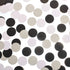 Glitter Confetti Circle Dots for Table Decoration, 1.2 inch Diameter (Silver Glitter, Black, White, 200pc)