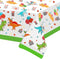 2 Pack Dinosaur Graduation Tablecloths, Dino Table Cover for Birthday, Kindergarten Preschool Grad, 52" X 87"
