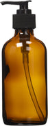 NaRaMax 8 oz Amber Glass Lotion/Soap Dispenser with Black Pump