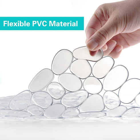 Coopay Kitchen Sink Mat - 2 Pack Pebble Protect Mat PVC Eco-friendly Adjustable Dish Drying Pad Protector (15.8 x 11.8