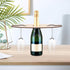 Alipis 3pcs Bamboo Wine Storage Rack with Glass Holder, Countertop Bottle Shaped Shelf for Kitchen Decoration