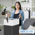 HomeHacks Rolling Large Laundry Hamper, Waterproof Collapsible Basket on Wheels for Bathroom and Bedroom