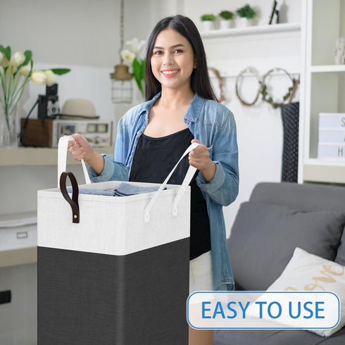 HomeHacks Large Rolling Laundry Hamper, Collapsible Basket on Wheels, Waterproof Clothes Hamper for Bathroom, Bedroom &