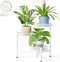 NQW 3 Tiered Tall Plant Stand Indoor Outdoor, Metral Plant Shelf for Corner