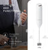 Rechargeable Handheld Milk Frother, USB-C Charging Stand, Electric Drink Mixer for Coffee, Matcha, etc.