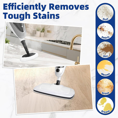 4 Pack 4 LOVECO Steam Mop Pads + Microfiber Small Cloths Compatible with KGHKGH & Sprobil & Rvwsx Steam Mop Steam