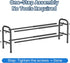 2 Closet, ENJOYBASICS Expandable Shoe Rack, Tier Adjustable Shoe Organizer Shelf for Black Metal Free Standing Shoe