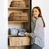 Set of 4 Seagrass Baskets with Lid - Decorative Storage Boxes with Lids for Shelf, Closet, Bedroom (Brown)
