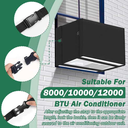 New Upgrade Window AC Cover, Heavy Duty Air Conditioner Cover for U Shaped 8000/10000/12000 BTU Units