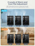 6L 60H 12H FOHERE Smart Humidifiers for Bedroom, Warm and Cool Mist Quiet Humidifier with Runtime, Humidity Control