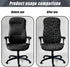 Black Leopard Print Office Chair Cover, Removable Computer Chair Slipcovers with Elastic Bottom Universal Rotating Desk