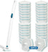 Disposable Toilet Brush Handle with 32 Count Refills, Upgraded Toilet Bowl Brush for Bathroom Cleaning