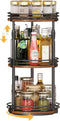 Across-Star Lazy-Susan-Organizer-Spice-Rack, 3-Tier Rotating Spice Organizer For Cabinet Pantry, Seasoning Holder Shelf