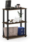 Furinno Turn-S-Tube 3-Tier Compact Multipurpose Shelf Display Rack, Columbia Walnut/Black