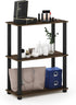 Furinno Turn-S-Tube 3-Tier Compact Multipurpose Shelf Display Rack, Columbia Walnut/Black