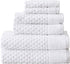 Simpli-Magic 79446 Diamond Bath Towels Set, 6 Piece Set, 2 Bath Towels,