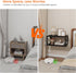 2 Homode Floating Nightstand, Tier Wall Mounted Nightstand with Cable Hole, Wooden Floating Bedside Table, Bedside Wall