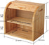 2 15" 9.8" 14.2", 15 mm G.a HOMEFAVOR Bread Box, Layer Bamboo Bread Boxes for Kitchen Food Storage, Large Capacity