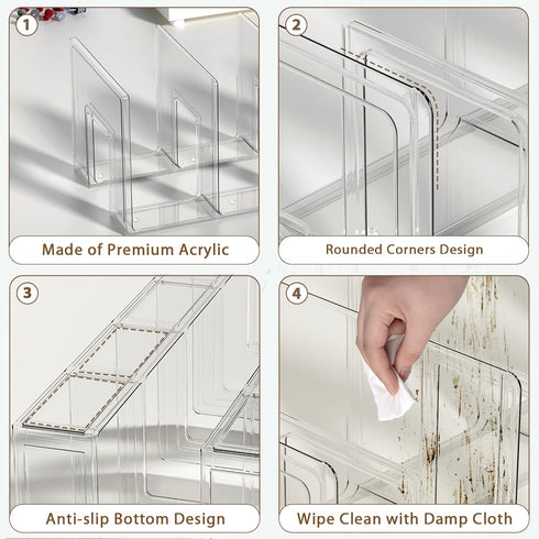 2 Pack Closet/Entryway, Acrylic Kids Shoe Rack - Clear Shoe Organizer for Toddlers & Children, Space-Saving Nursery
