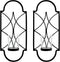 Hosley Set of 2 Iron Tealight Wall Sconces 12 Decorative Candle Holders