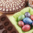 Silicone Baking Cake Mold, Amosfun, 8-Cavity Easter Egg Shaped Molds for DIY Cooking, Coffee Color, 10.62 x 6.29 x 0.78