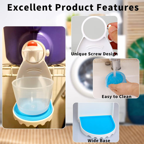 Febwind 2 Pcs Laundry Detergent Cup Holder Fabric Softener Drip Catcher Soap Holder Tray Cup Stand Container Laundry