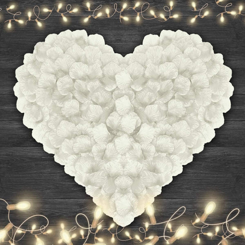 4500 Pack White Rose Petals, Artificial Flower Petals for Romantic Nights, Valentine's Day and Weddings