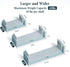 Set 3 SRIWATANA Floating U Shelves Wall Mounted, Solid Wood Wall Shelves of (Blue)