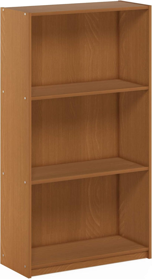 3-Tier 9.3" 21.8" 39.5", Furinno BASIC Book Shelf, Modern Bookshelf, Bookcase with Open Shelves, x x for Living Room