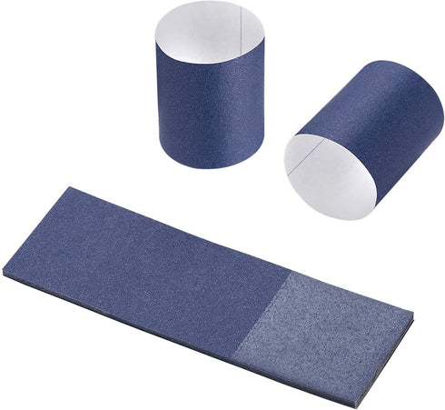 Gmark Box of 500 Paper Napkin Bands, Self Adhesive Napkin Rings (Navy Blue) GM1107A
